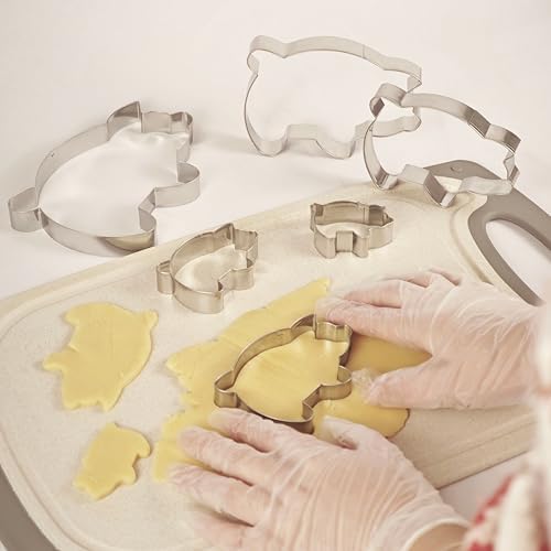 Cieloglim 6PCS Pig Cookie Cutters for Mexican Concha Bread