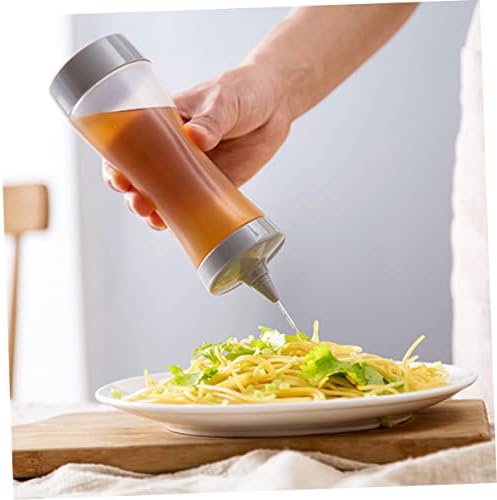 HOLIDYOYO 350ml Reusable Squeeze Bottle for Salad Dressing and Condiments