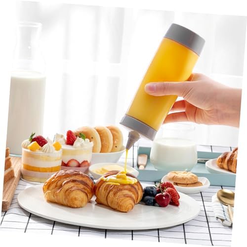 GRIRIW Reusable Plastic Condiment Squeeze Bottles Set