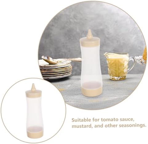 3PC Collbath Squeeze Condiment Bottles Leakproof Salad Dressing Mustard Ketchup Dispensers