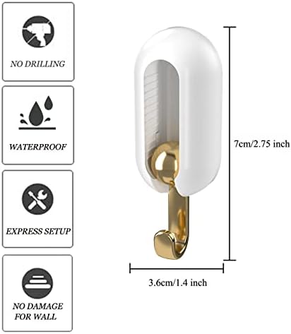 8 Pack Self Adhesive Wall Hooks for Keys Towels Purses Caps Scarves
