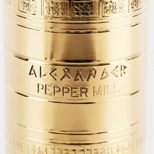 European Authentic Greek 2-Piece Brass Pepper Mill Set