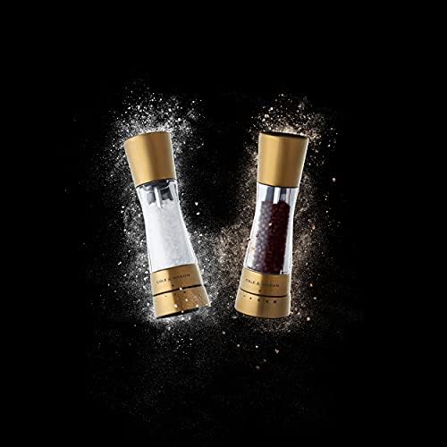 Cole Mason Derwent Gold Salt Pepper Mills Gift Set