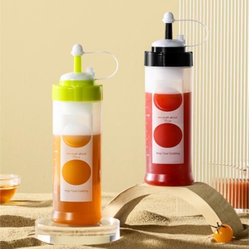 KLEYE 5-Pack Squeeze Bottles for Sauces Green 350ml