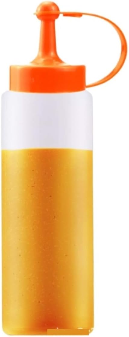 KLEYE 5PCS Condiment Squeeze Bottles Orange 1