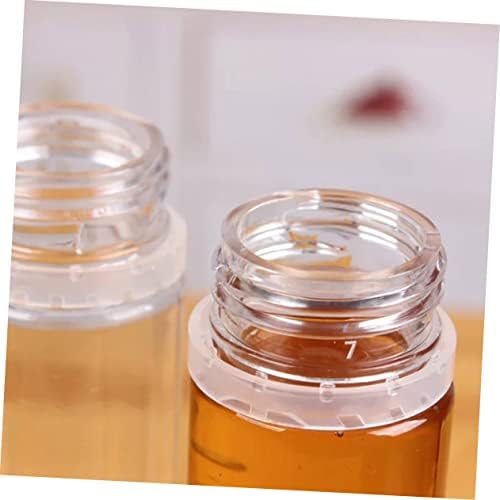 FELTECHELECTR 8pc Syrup Pump Apothecary Jars with Lids Set