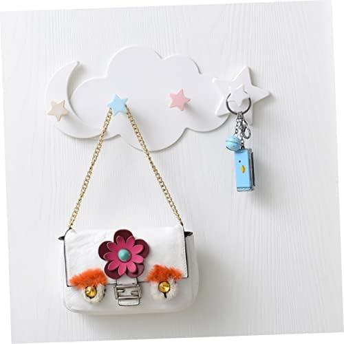 PENIKOKO 2pcs Star Moon Wall Hooks Adhesive Decor