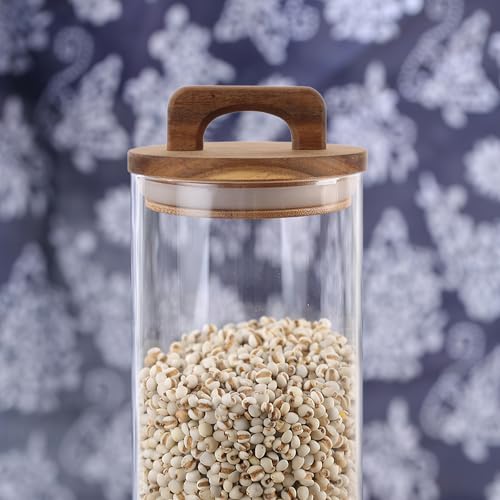 Zerodeko Wood Sealed Jar Lid with Handle