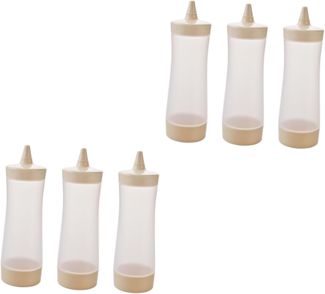 PRETYZOOM 6-Piece Condiment Squeeze Bottle Set with Lids