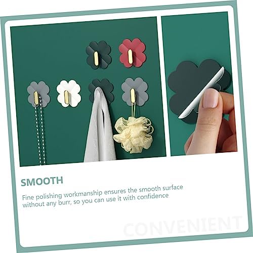 PRETYZOOM 4Pcs Cartoon Adhesive Wall Hooks