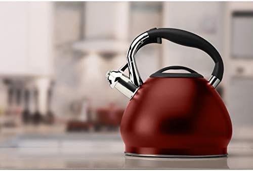 Kitchen Details Whistling Tea Kettle 36 Quart Red