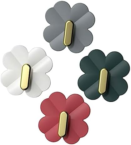 GLEAVI 4Pcs Adhesive Wall Hooks for Coats and Storage