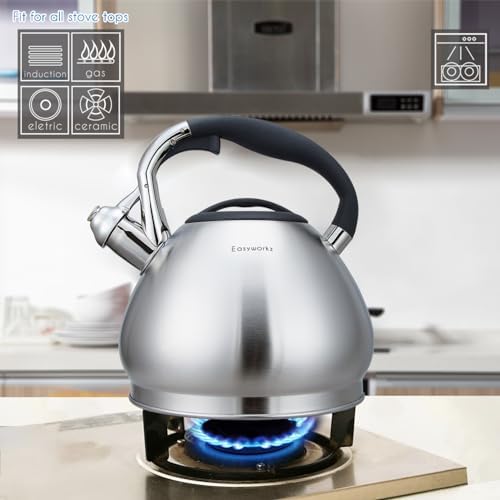 Easyworkz Whistling Tea Kettle with Loud Whistle 31 Quart