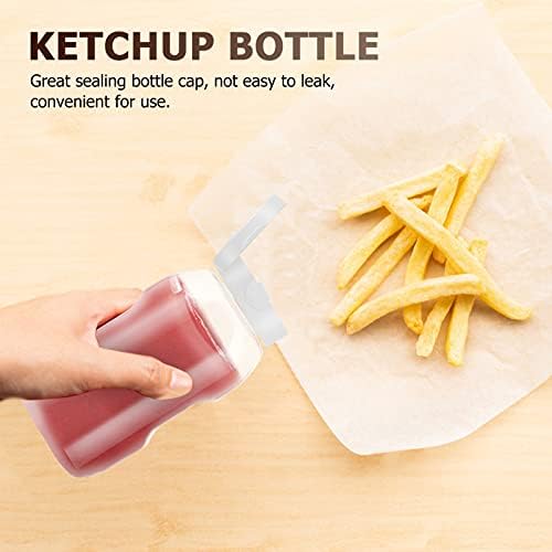 HOLIDYOYO 4pcs Mini Condiment Squeeze Bottles with Leakproof Seal