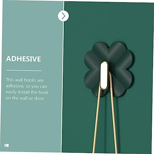 GLEAVI 4Pcs Adhesive Wall Hooks for Coats and Storage