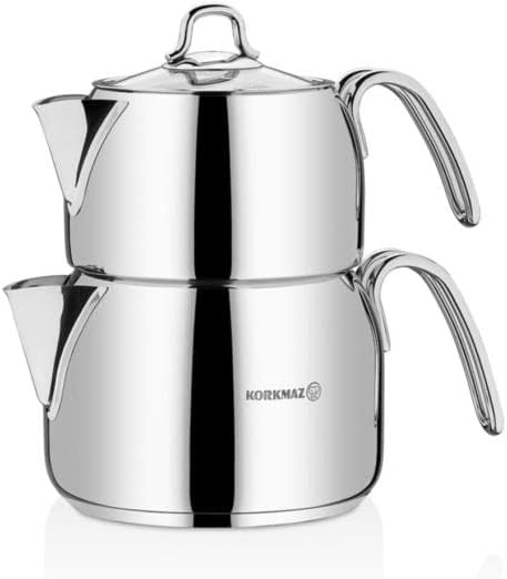 Korkmaz A028 Perla Turkish Teapot Set for Stovetop
