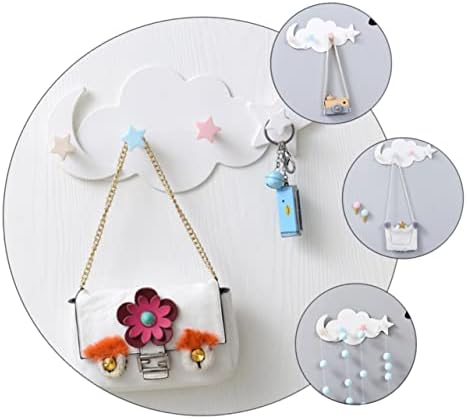 PENIKOKO 2pcs Star Moon Wall Hooks Adhesive Decor