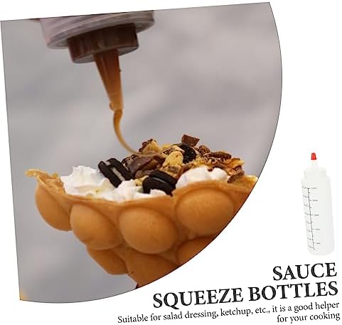 MAGICLULU 10pcs Condiment Squeeze Bottles with Measuring Scale