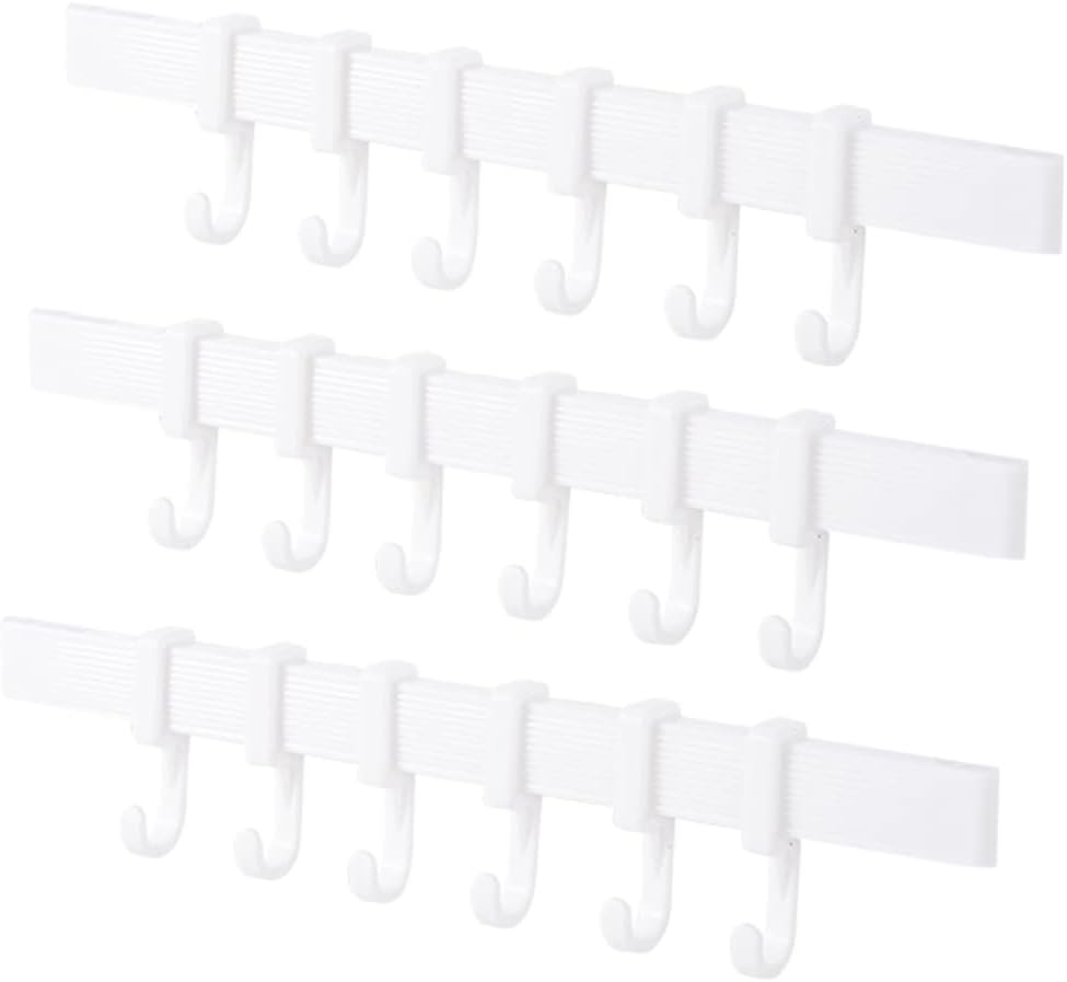 STOBOK 3Pcs Sticky Hook Rack for Bathroom and Kitchen