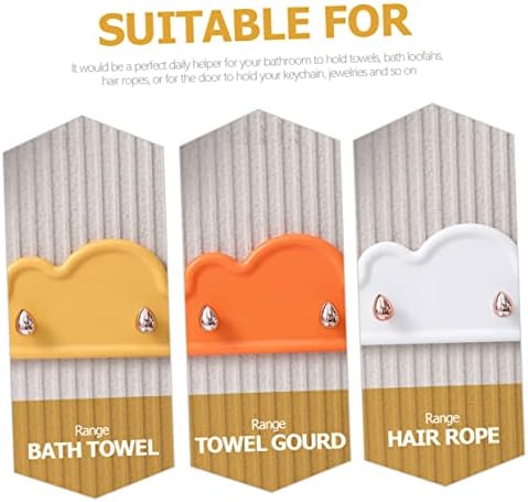 DOITOOL 4Pcs Adhesive Wall Hooks Decorative Key Towel Holders