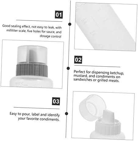 HOLIDYOYO Easy Squeeze Salad Dressing Bottles 4 Pack