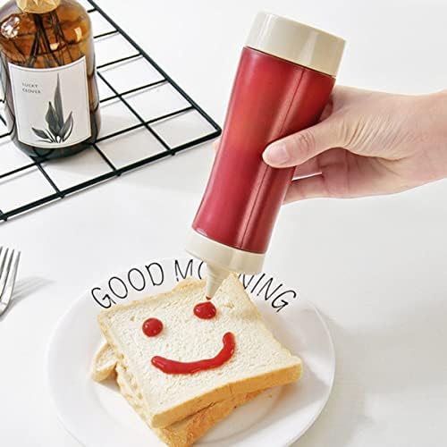 COLLBATH Reusable Pink Condiment Squeeze Bottles 2 Pcs