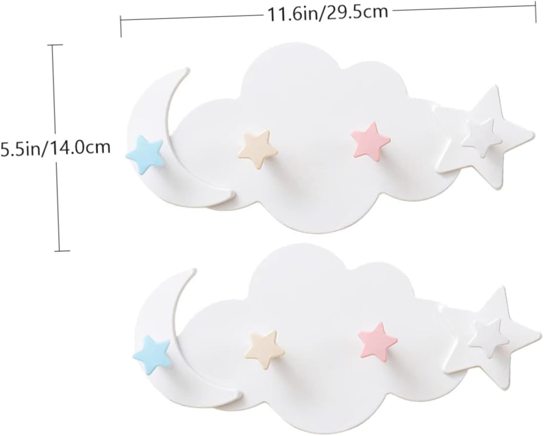 2pcs Cartoon Star and Moon Wall Hangers for Kids Room