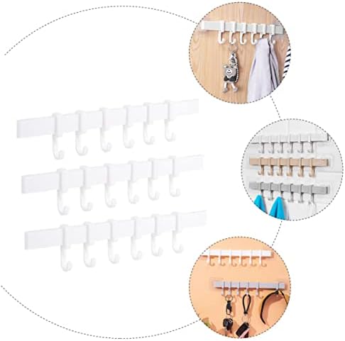 3PCS Adhesive Hook Rack for Bathroom and Kitchen