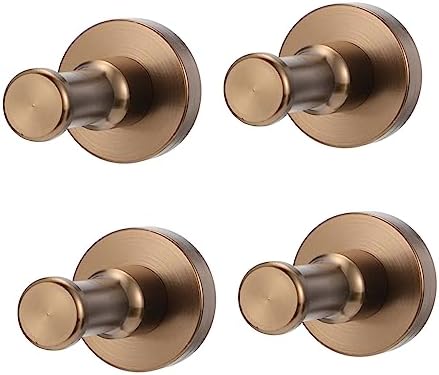 IMIKEYA Heavy-duty Aluminum Coat Hooks 4pcs