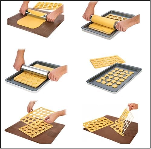 Integrated Cookie Cutter - 22 Festive Shapes No Chilling Needed Yellow