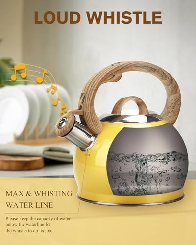 Hauce Radio 21 Quart Stovetop Tea Kettle with Whistle