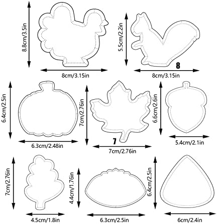6PCS Thanksgiving Cookie Cutters Set Stainless Steel 1