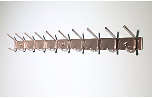 WEBI Wall Mount Coat Rack with 10 Hooks 30 Inch Stainless Steel 304