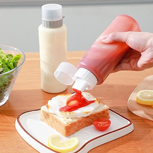 Ztexkee 5-Hole Condiment Squeeze Bottle with Leak-proof Lid 1