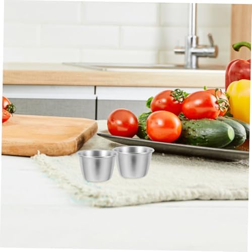 HOLIDYOYO 12-Piece Stainless Steel Sauce Cups Set