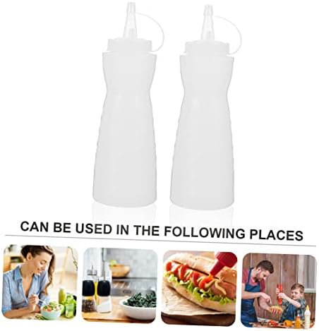 HOLIDYOYO 2Pcs 400ml Ketchup Squeeze Bottles 1