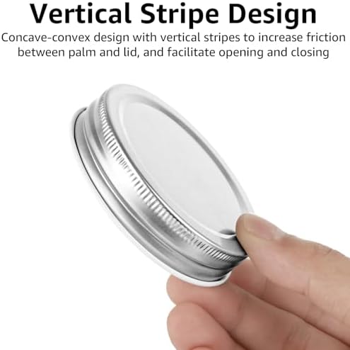 50 pcs Regular Mouth Mason Jar Lids with Silicone Seal