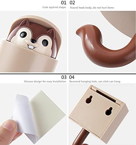 Cute Squirrel Keychain Hooks for Kids and Home Decoration