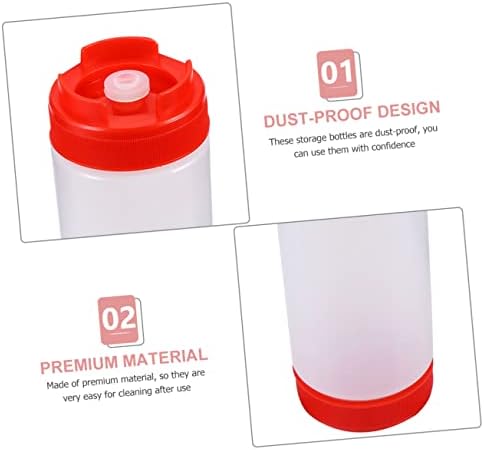 HOLIDYOYO 2-Pack Red Squeeze Sauce Bottles 20oz 1