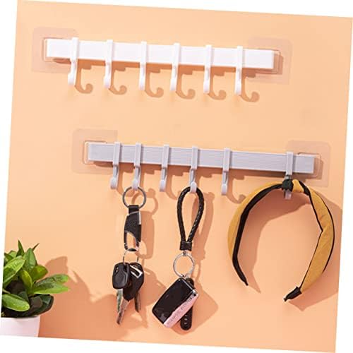 STOBOK 3Pcs Sticky Hook Rack for Bathroom and Kitchen