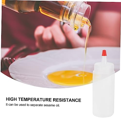 10pcs Clear Condiment Squeeze Bottles with Lids Set