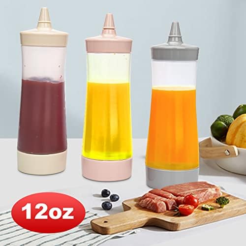 Qiuhome 12oz Condiment Squeeze Bottle Yellow