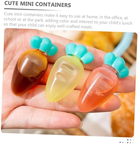 Mini Carrot Condiment Boxes 9pcs Reusable Sauce Cups