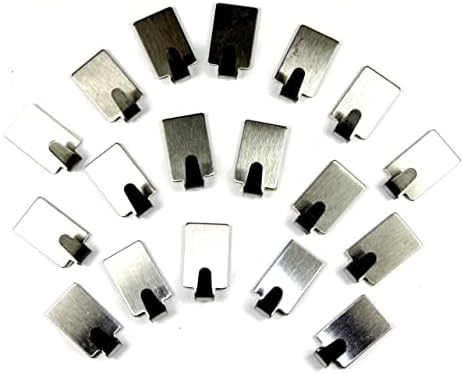 PRETYZOOM 36pcs Adhesive Stainless Steel Hooks for Wall Towel Rack No Drilling