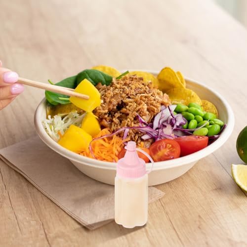 HOLIDYOYO 4pcs Clear Plastic Condiment Squeeze Bottles 1