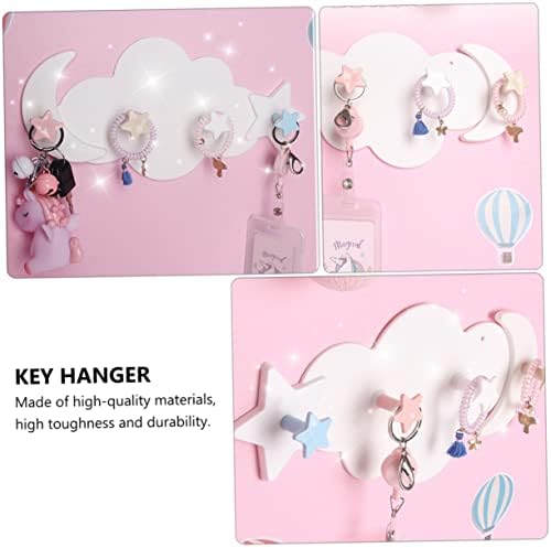 PENIKOKO 2pcs Star Moon Wall Hooks Adhesive Decor