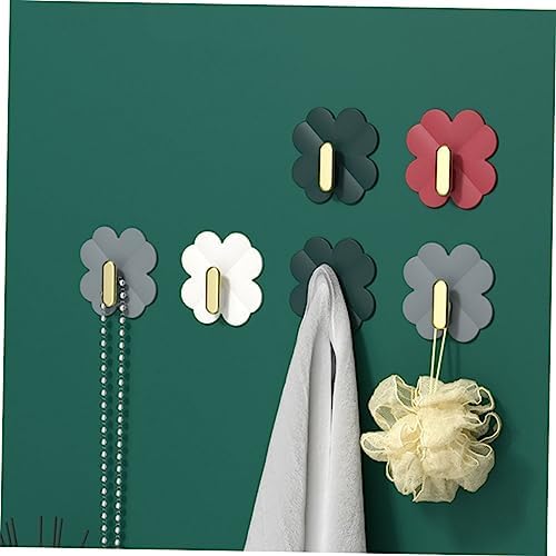 Vaguelly 4Pcs Cartoon Adhesive Wall Hooks for Keys and Towels