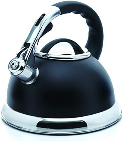 Creative Home Camille 3-Quart Whistling Tea Kettle Opaque Black