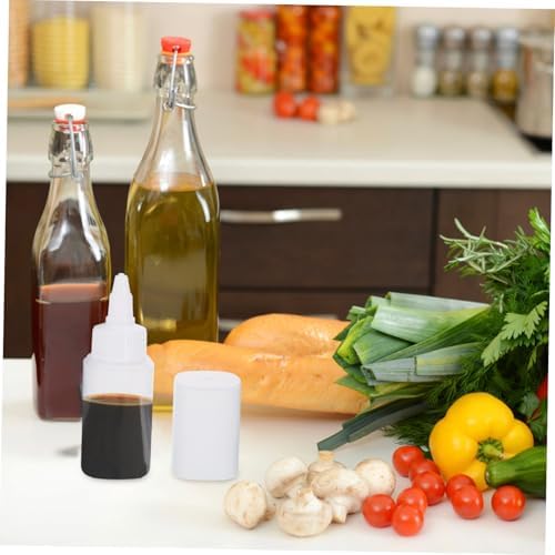 2 Pack Reusable Condiment Squeeze Bottles for Ketchup and Mustard