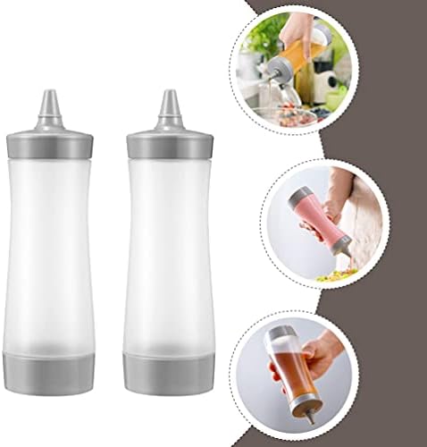 Hemoton 2pcs Clear Condiment Squeeze Bottles